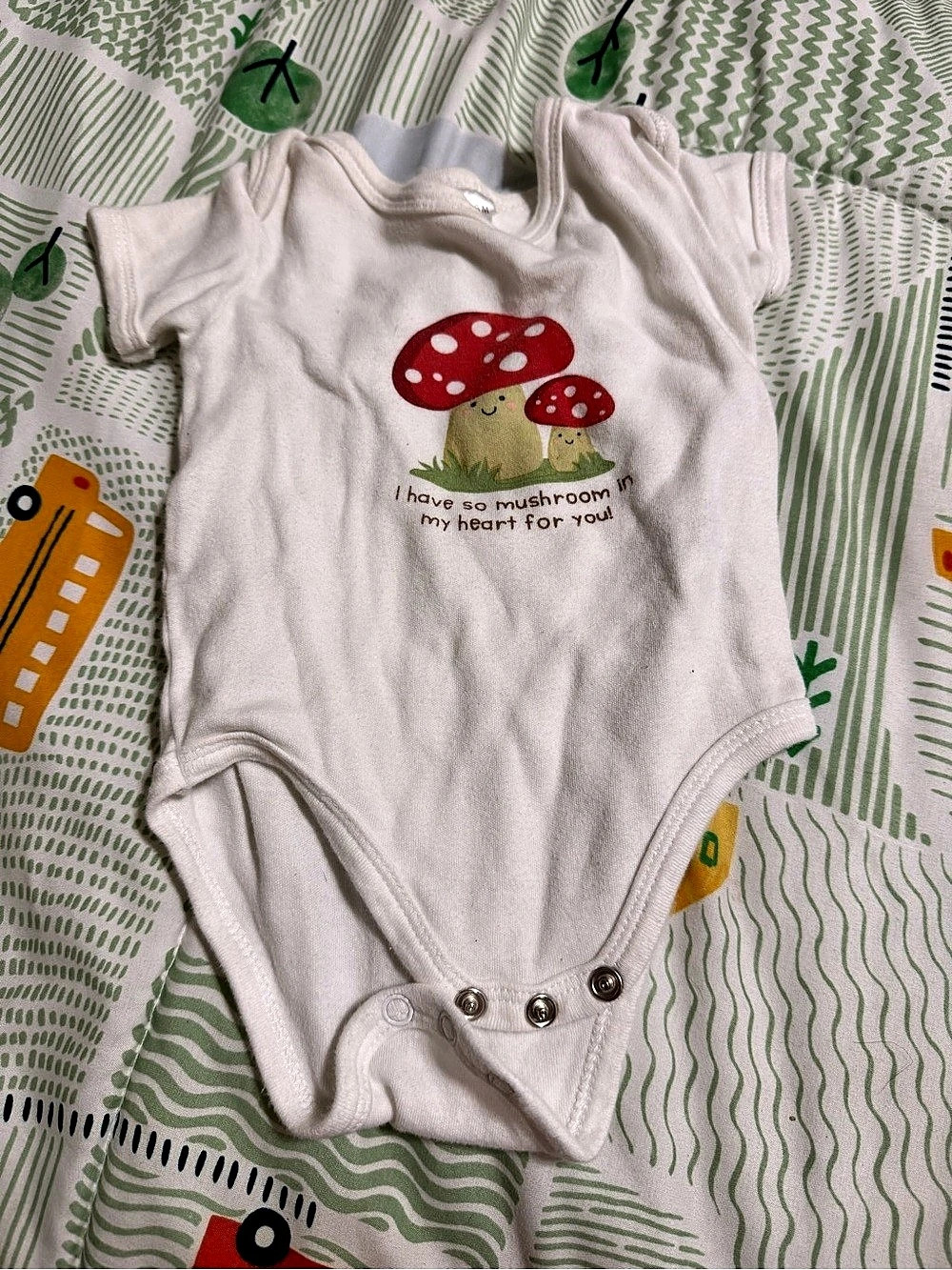I Have So Mushroom In My Heart For You Funny Romper Baby Bodysuit Baby